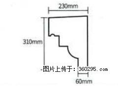 产品分解图型 - 檐口线，型号：SX311-YK-3，规格：230x310mm(3) - 淄博三象EPS建材 zb.sx311.cc