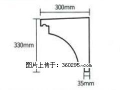 产品分解图型 - 檐口线，型号：SX311-YK-2，规格：300x330mm(2) - 淄博三象EPS建材 zb.sx311.cc